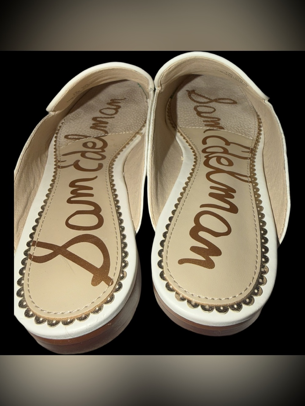 Sam Edelman Laurna White Crocodile Embossed Finish Mules Women’s Size 5.5 NWT - Picture 4 of 10